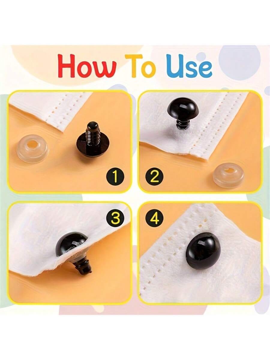 752 Pieces of Safety Eyes and Nose, Safety Eyes Suitable for Crochet DIY Plush Making Set with Washers