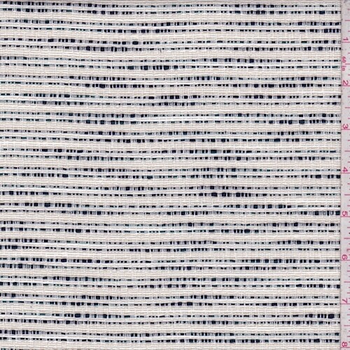 Golden Beige/Pearl/Black Stripe Jacketing Fabric By the Yard