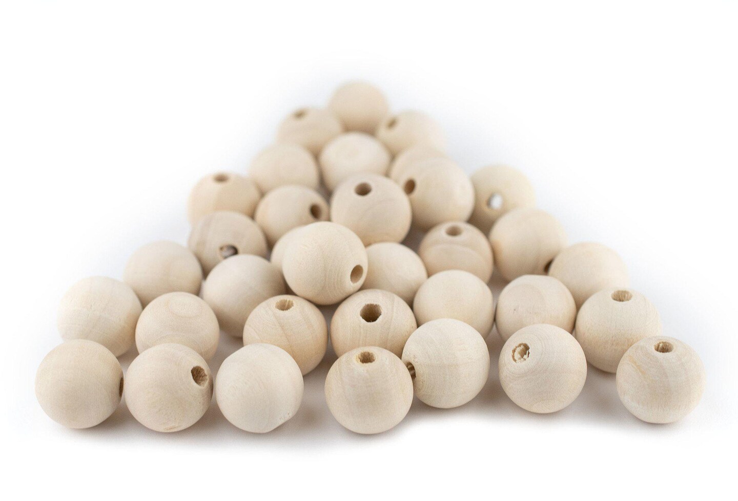 The Bead Chest Unfinished Natural Wood Beads (20mm, Set of 30)