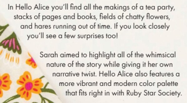 Hello Alice 5" Square Pack (Charm Pack) by for Ruby Star Society (RS2120PP)