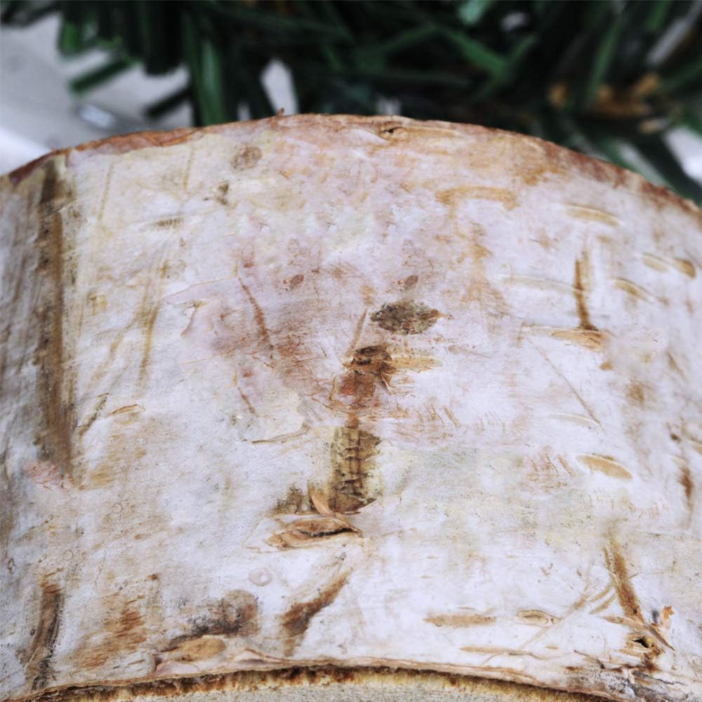 Miniature Christmas Trees for Holiday Season Tabletop (Two-tone Green and Brown) 7.5&#x22;D x 7.5&#x22;W x 10.8&#x22;H