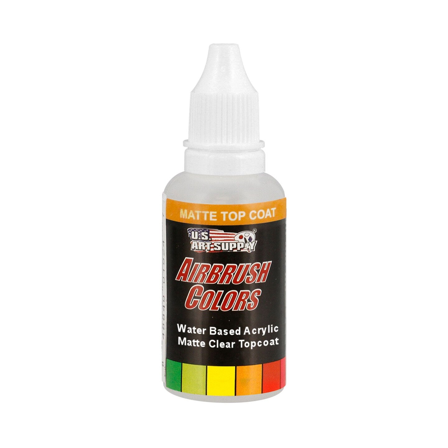 US Art Supply Clear Matte Acrylic Airbrush Paint (1 oz) - Protective Top Coat for Acrylic Painting, Paper, Canvas, Wood &#x26; Fabric
