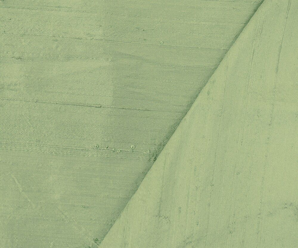 Green-Light Beige Silk Iridescent Dupioni Woven Fabric By the Yard