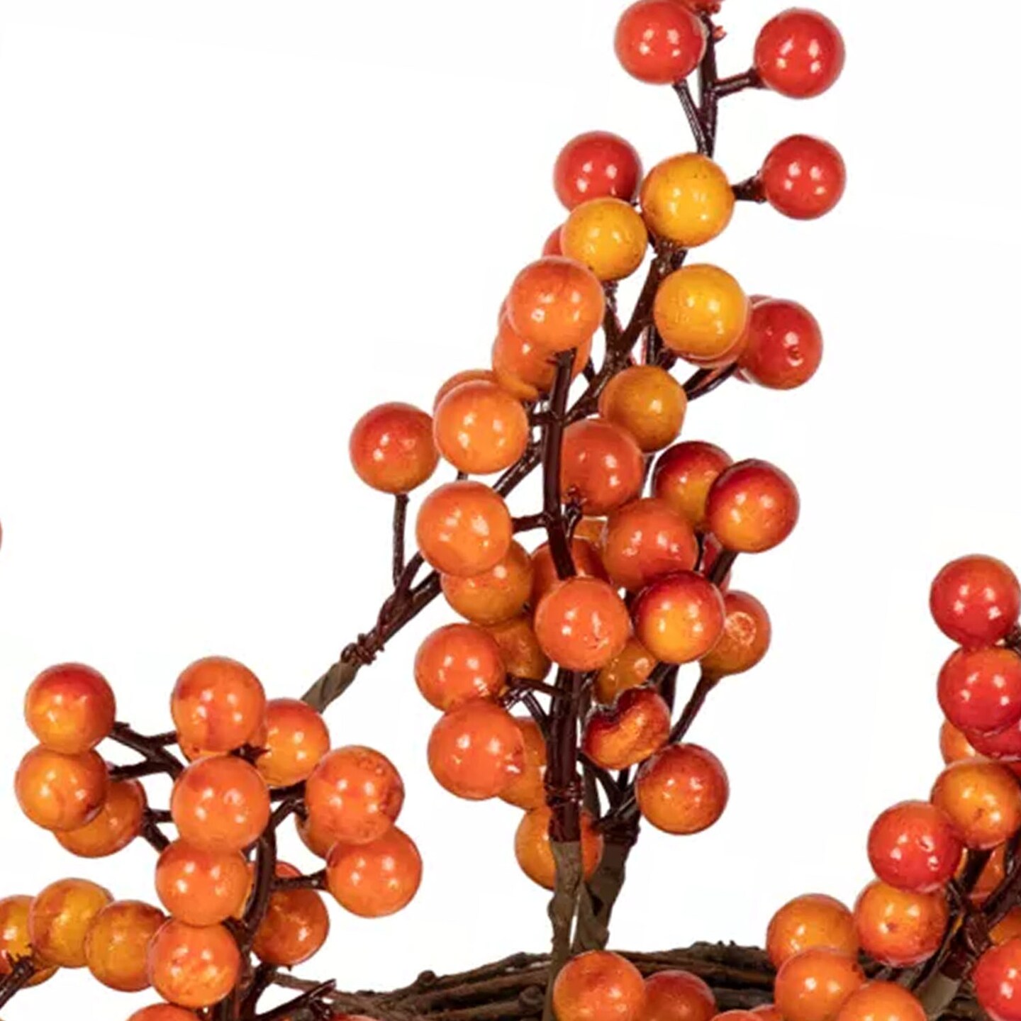 18 Inch Artificial Berry Fall Harvest Twig Wreath for Autumn Decor
