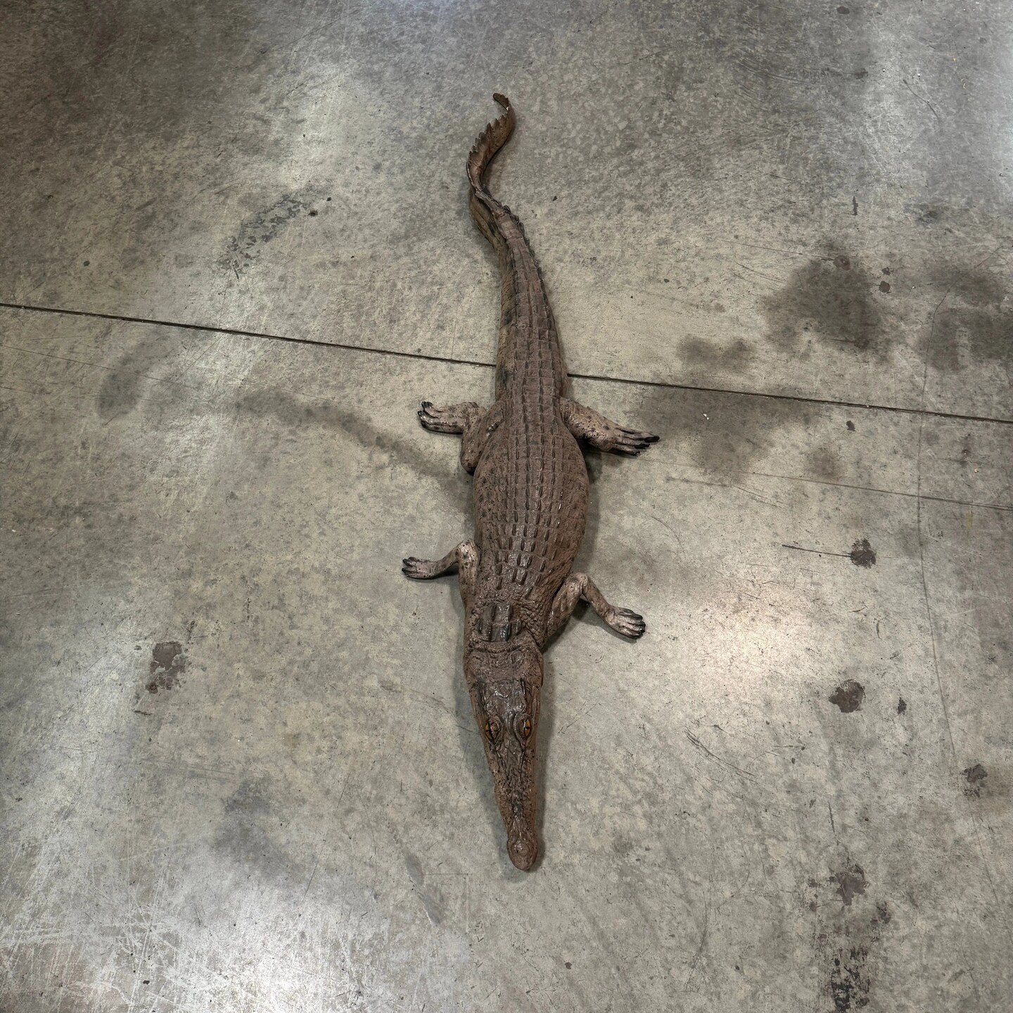 Resting Crocodile Life Size Statue