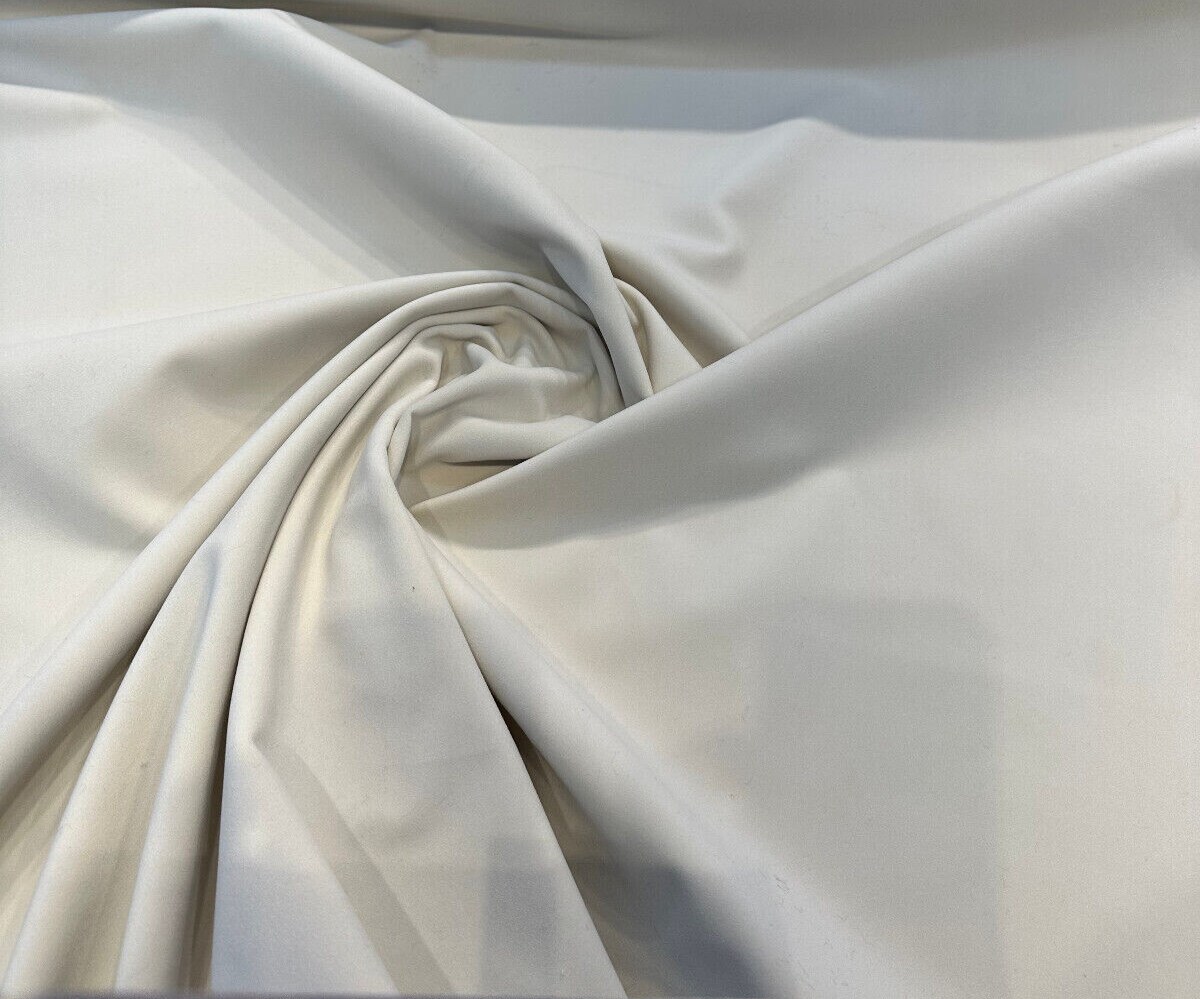 1 Yard Upholstery Velvet Fabric Modern Ivory Soft Durable 100% Polyester 56 Inch Width