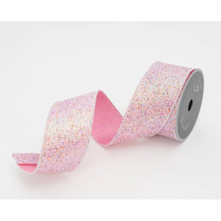 2.5&#x22; Fairy Dust Ribbon: Pink (10 Yards)