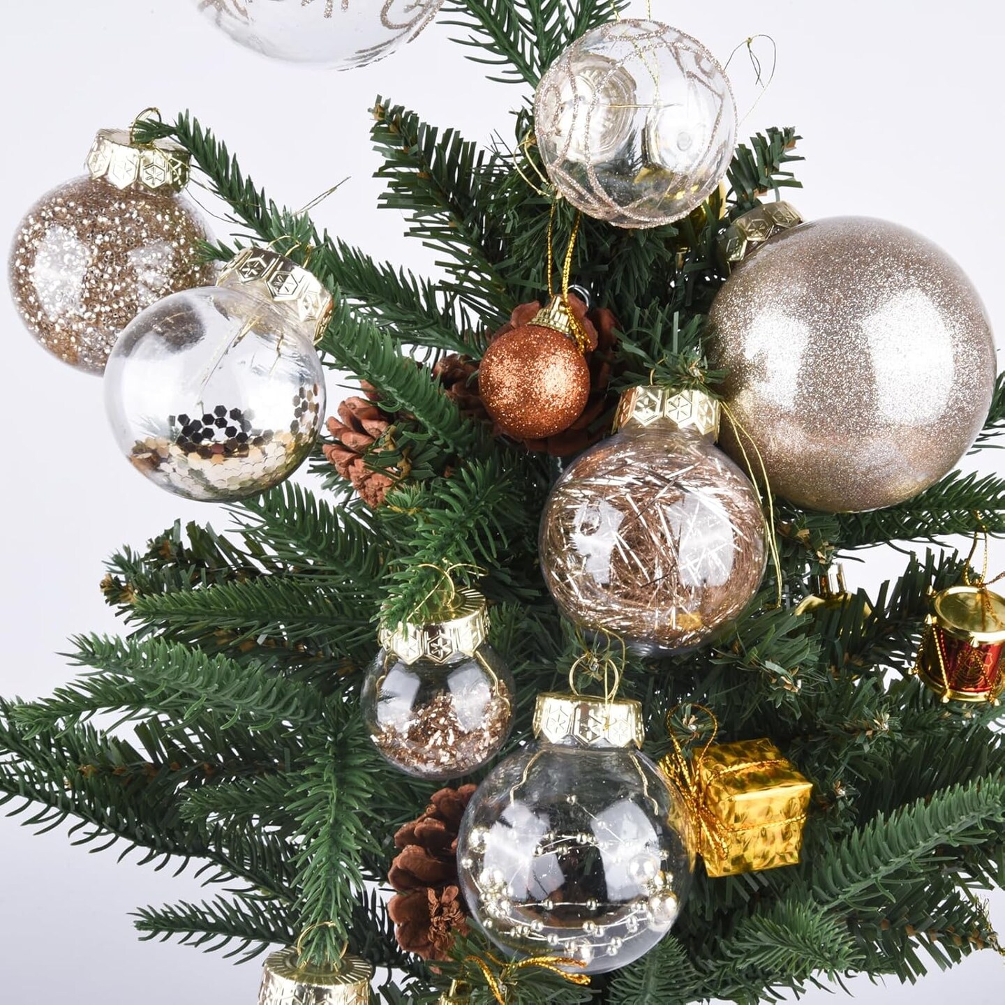 30Pcs Christmas Ball Ornaments Set - Shatterproof (Champagne)