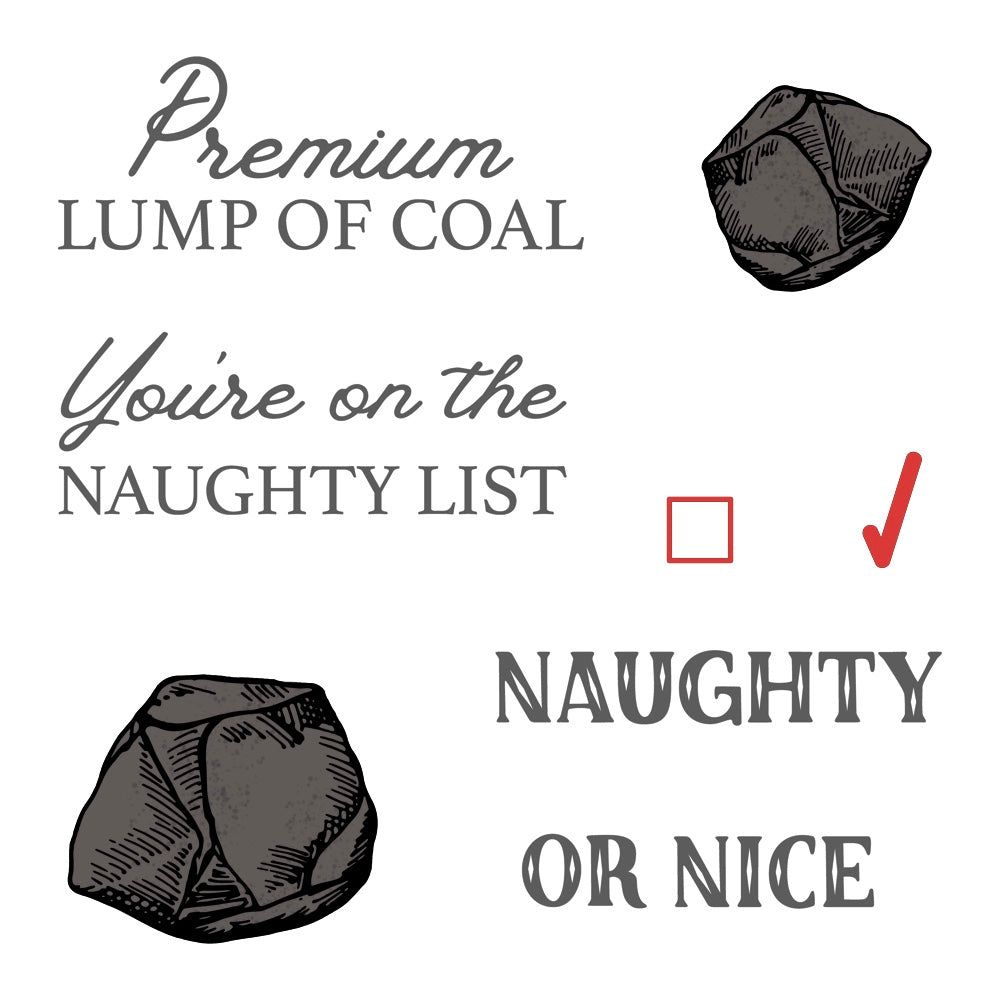 Naughty List Vintage Gift Card Box Add-On - 3x4 Stamp Set - Retiring