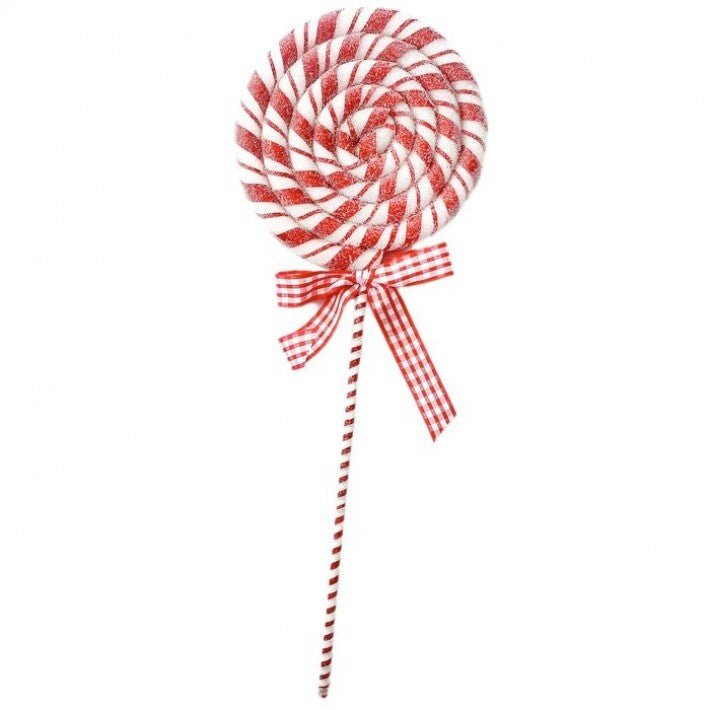 16&#x22; Peppermint Stripe Lollipop Pick