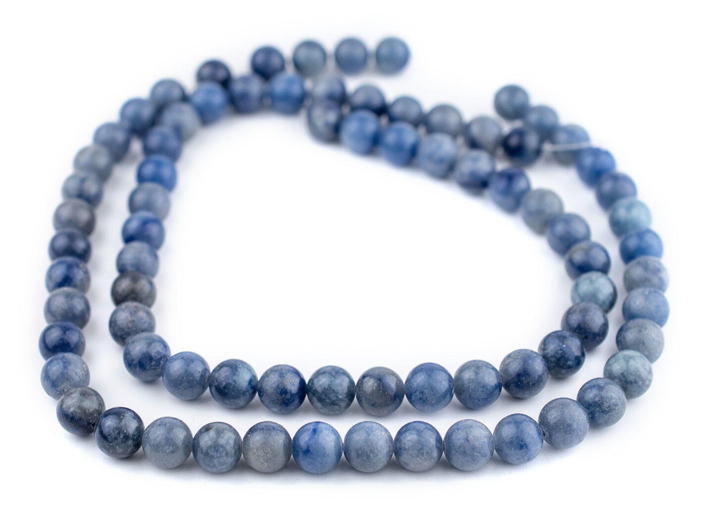 The Bead Chest Round Blue Aventurine Beads (10mm): Organic Gemstone Round Spherical Energy Stone Healing Power Crystal for Jewelry Bracelet Mala Necklace Making