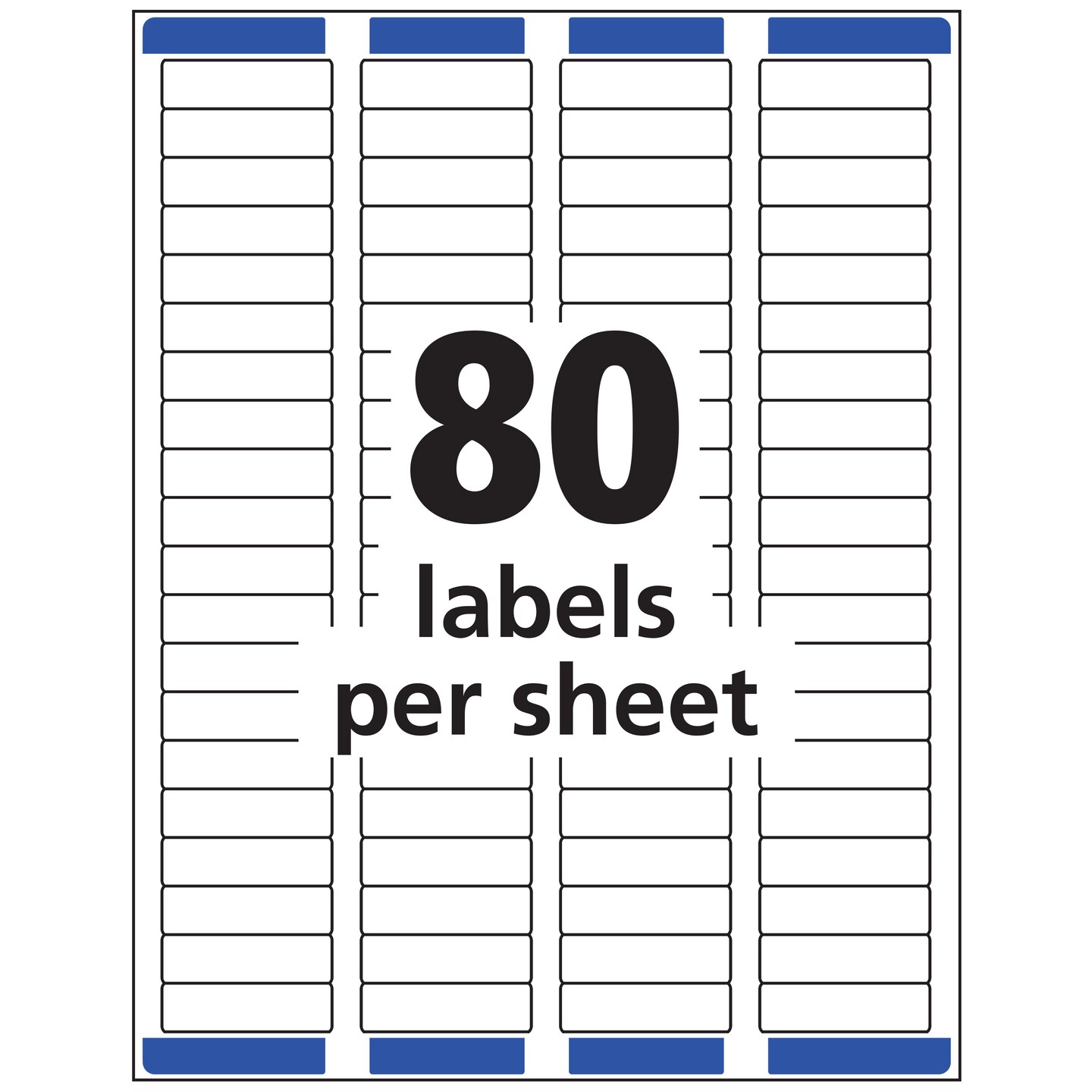 Avery Easy Peel Return Address Labels, Sure Feed Technology, Permanent Adhesive, 1/2&#x22; x 1-3/4&#x22;, 2,000 Labels (8167)
