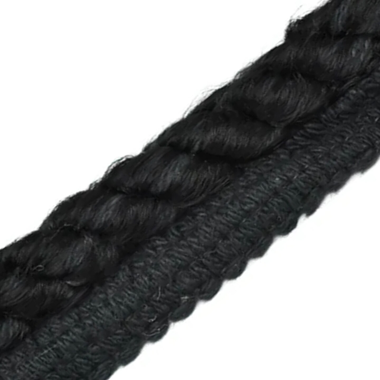 1 Yard Black Twisted Cord on Tape Decorative DIY Trim for Home Furnishings 9mm Width