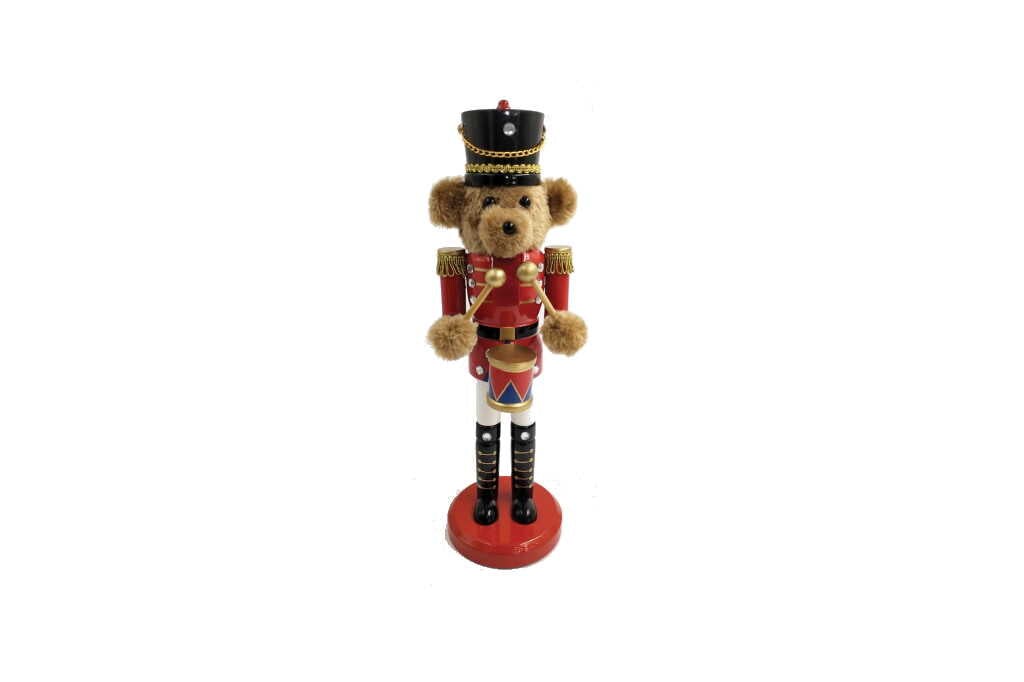 Teddy Bear Drummer Nutcracker