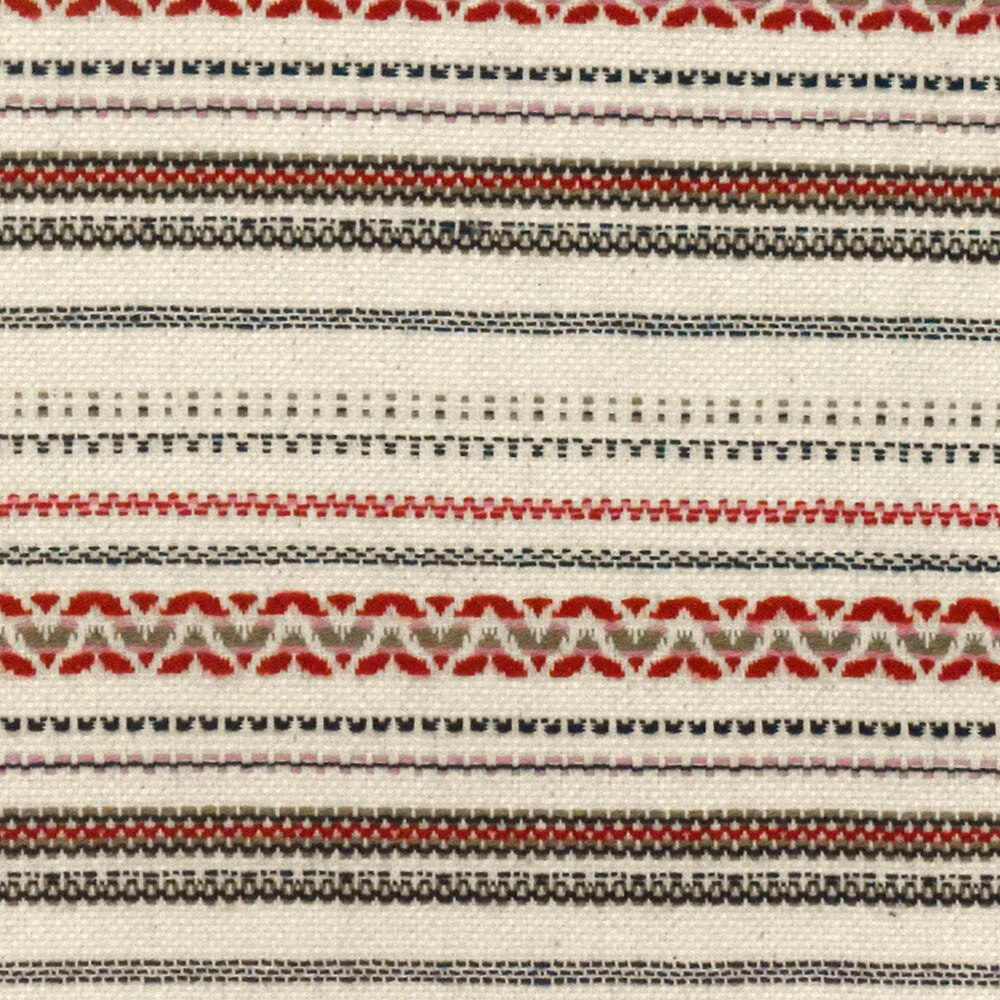 Ivory-Blue-Multi Famous Designer Stripe Jacquard Canvas Woven Fabric By the Yard