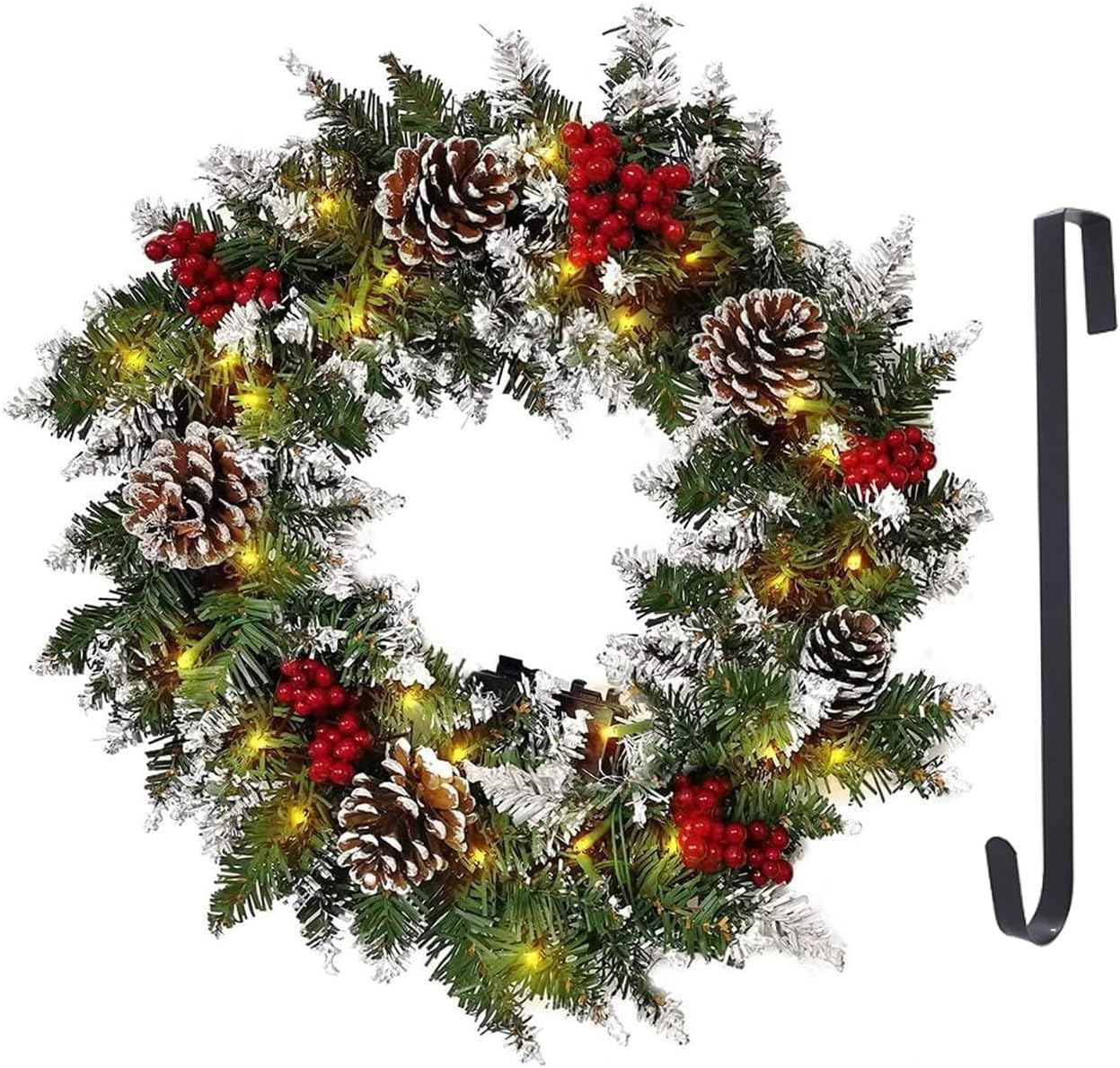 Prelit Christmas Wreath with Lights
