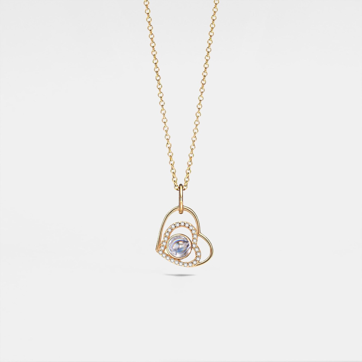 PERIMADE Heart Photo Projection Necklace • Custom Picture Inside Wedding Pendant • Sterling Silver Friendship Jewelry • N0053 331019608880906243