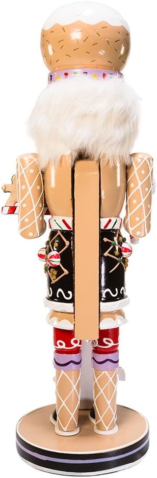 16-Inch Wooden Gingerbread Christmas Nutcracker (Color May Vary),Brown/Beige
