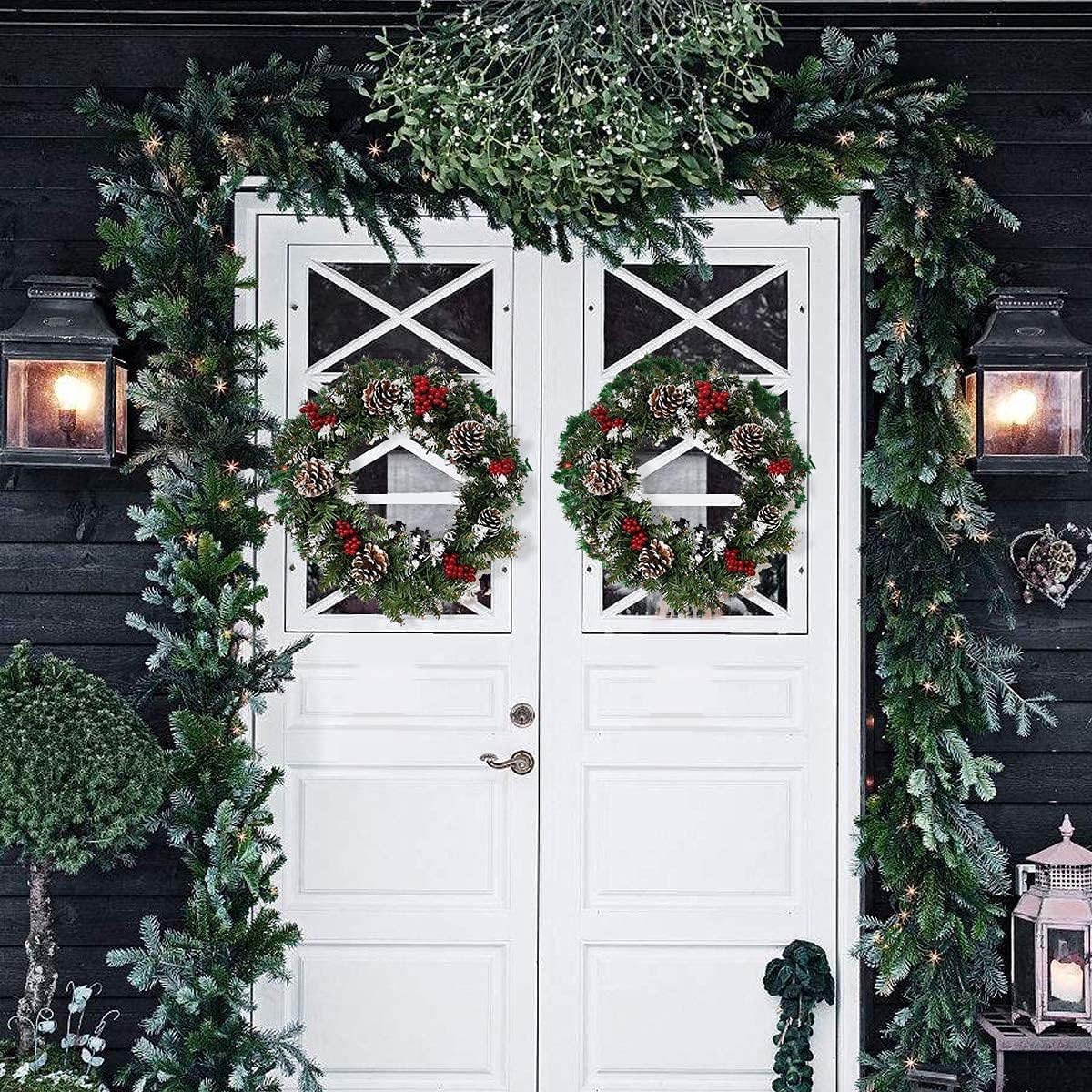 Prelit Christmas Wreath with Lights