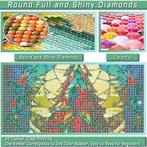 Christmas Tree Diamond Painting Kits 5D Diamond Painting,DIY Diamond Art Diamond Painting Kits for Adults,Round Full Drill Diamond,Diamond Dots Diamond Art Kits for Home Decor Gift-12x12inch