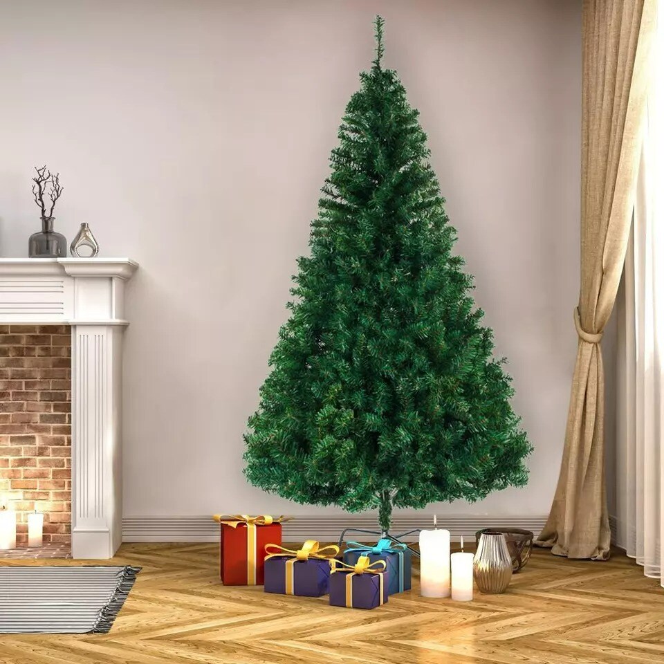 8ft Artificial Christmas Pine Tree 1454 Branches Party Holiday Decorate W/Stand