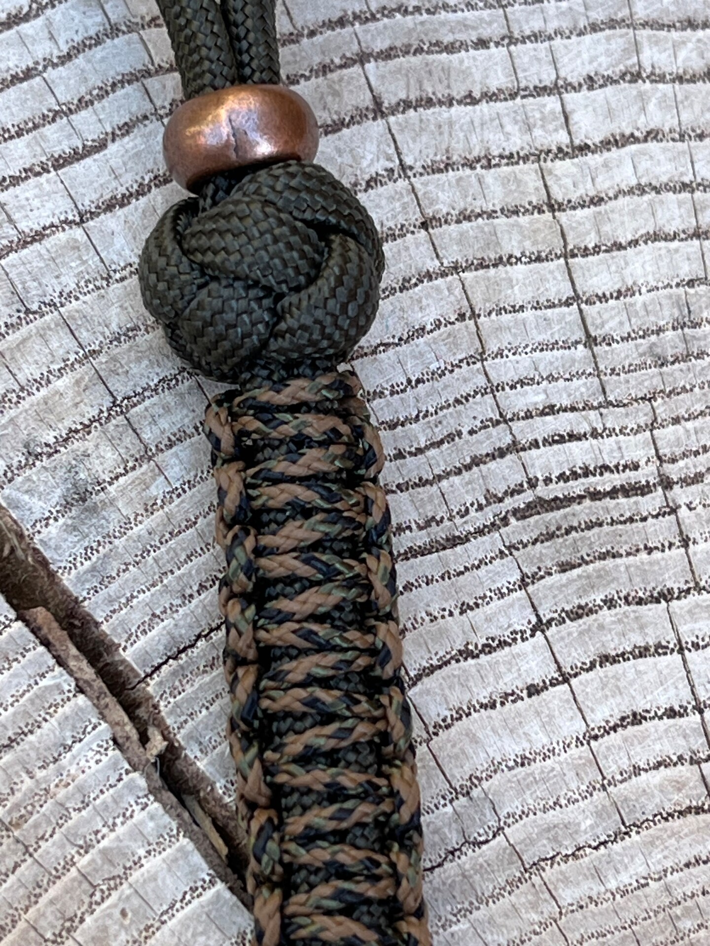 Warrior Tribal Chief Paracord Bead EDC Knife Lanyard with