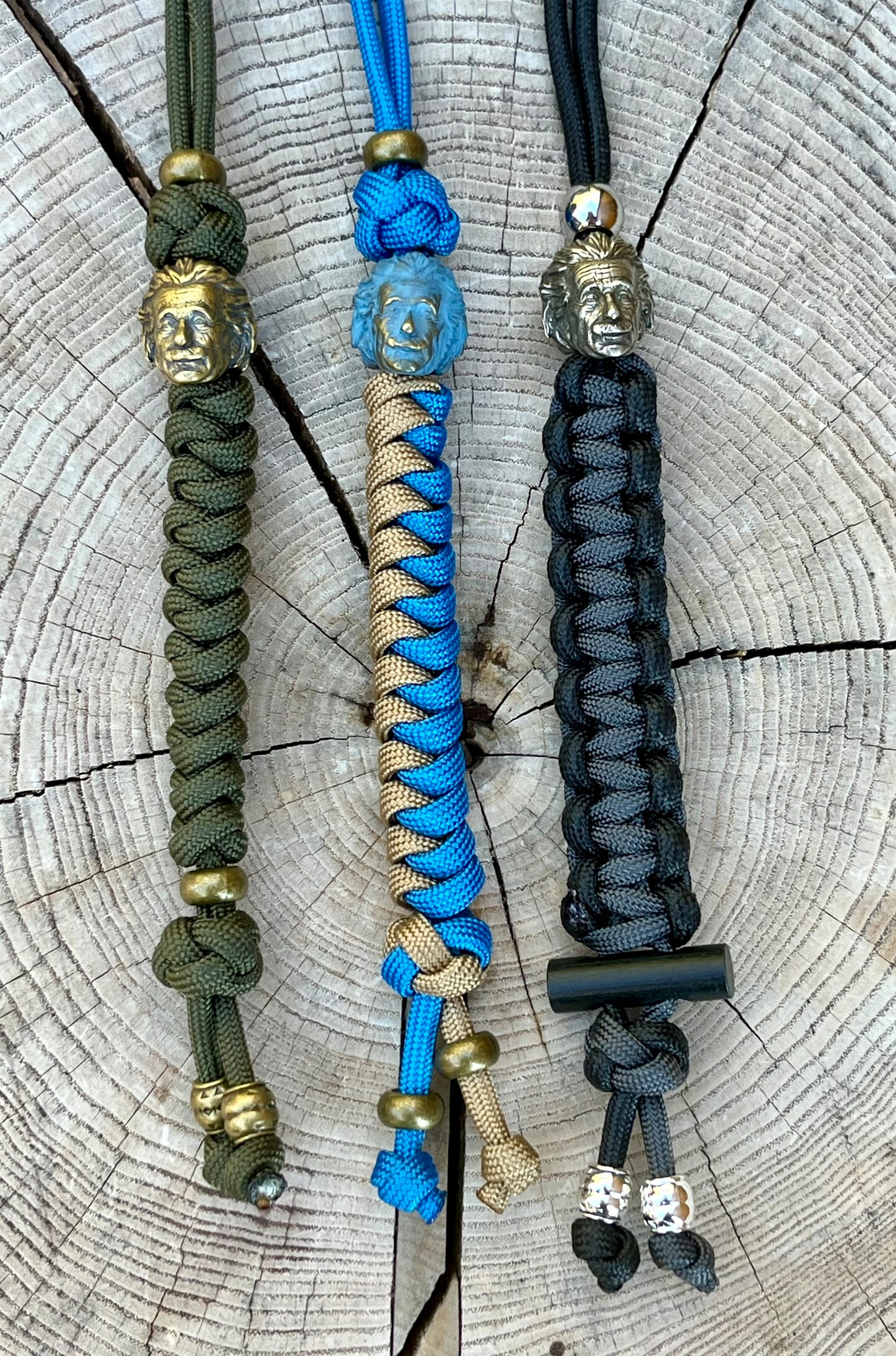 Einstein Paracord Bead Knife EDC Lanyard. Handmade. Choice