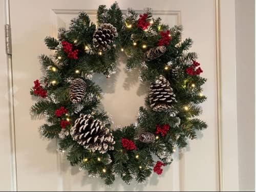 Prelit Christmas Wreath with Lights