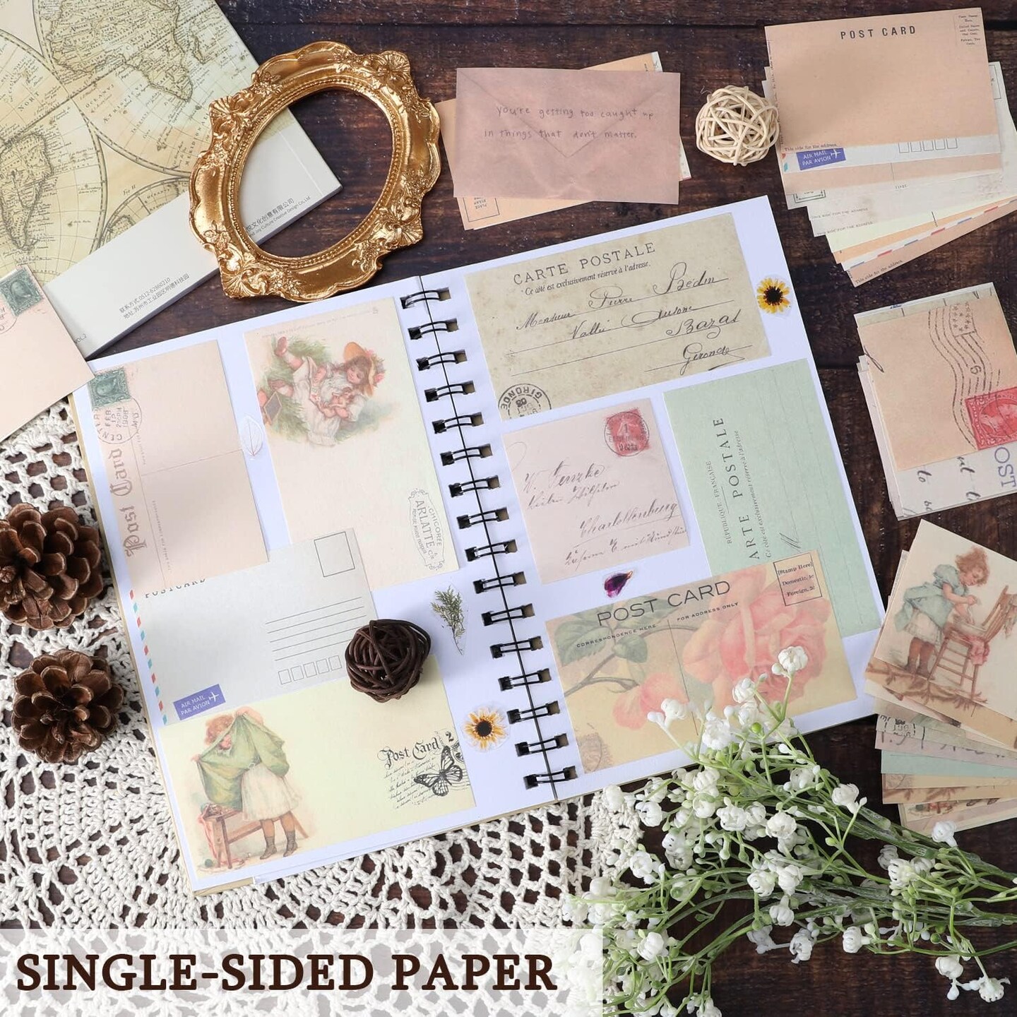 445 PCS Vintage Scrapbook Paper