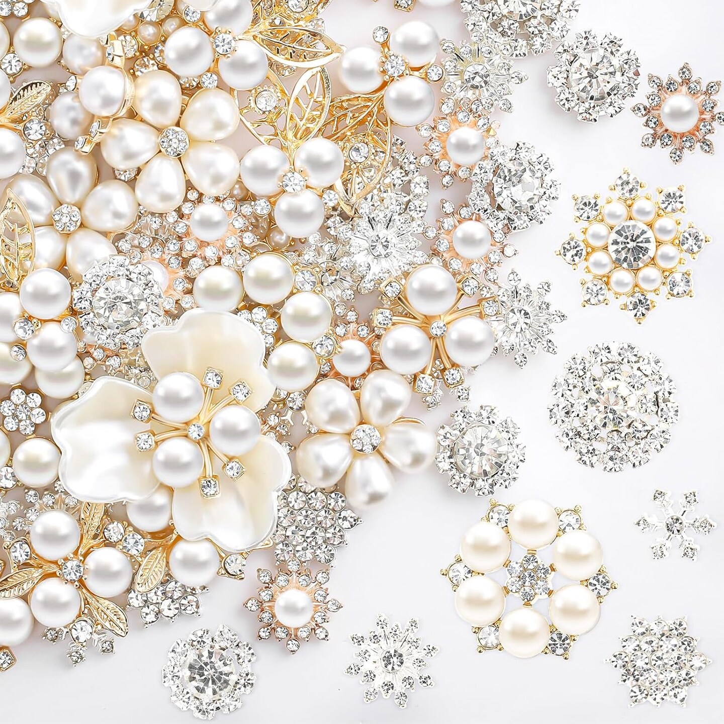 40 Pcs Rhinestone Buttons