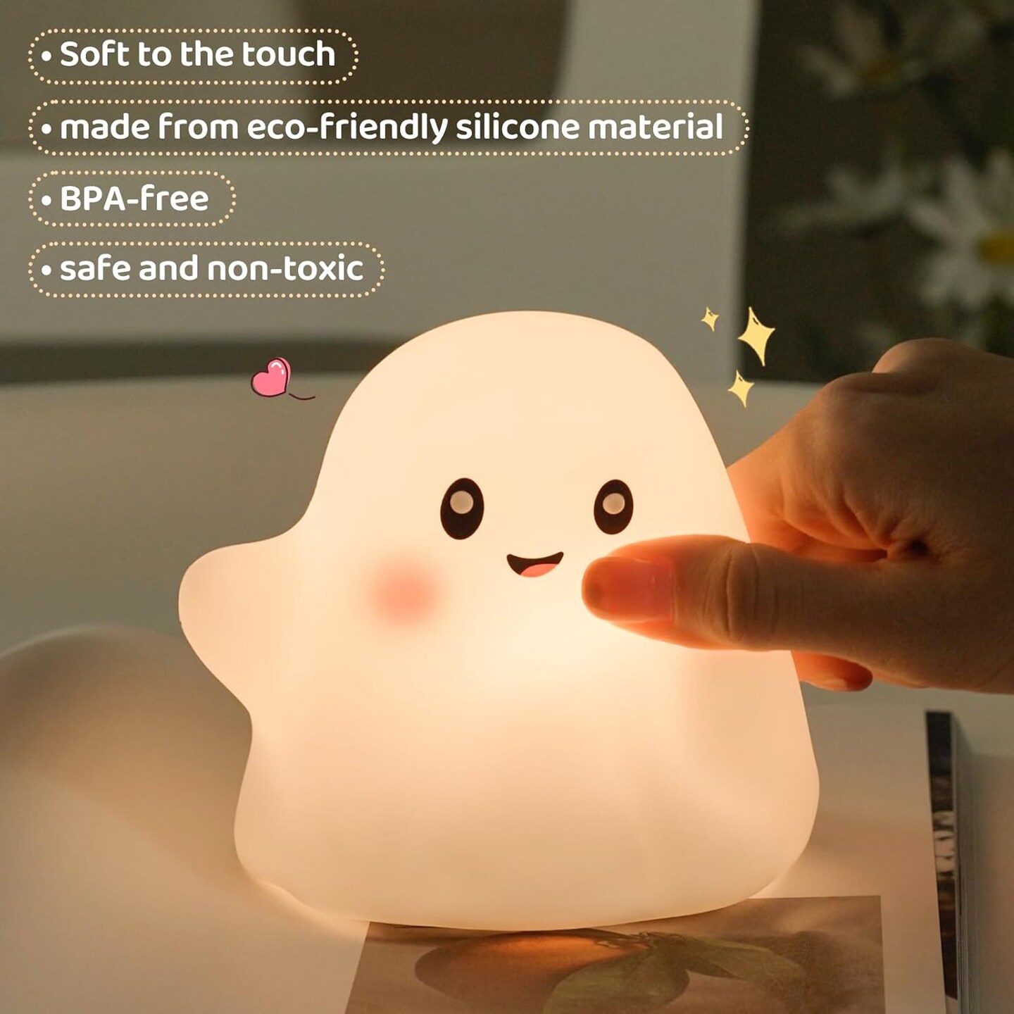 Halloween Cute Ghost Night Light for Kids