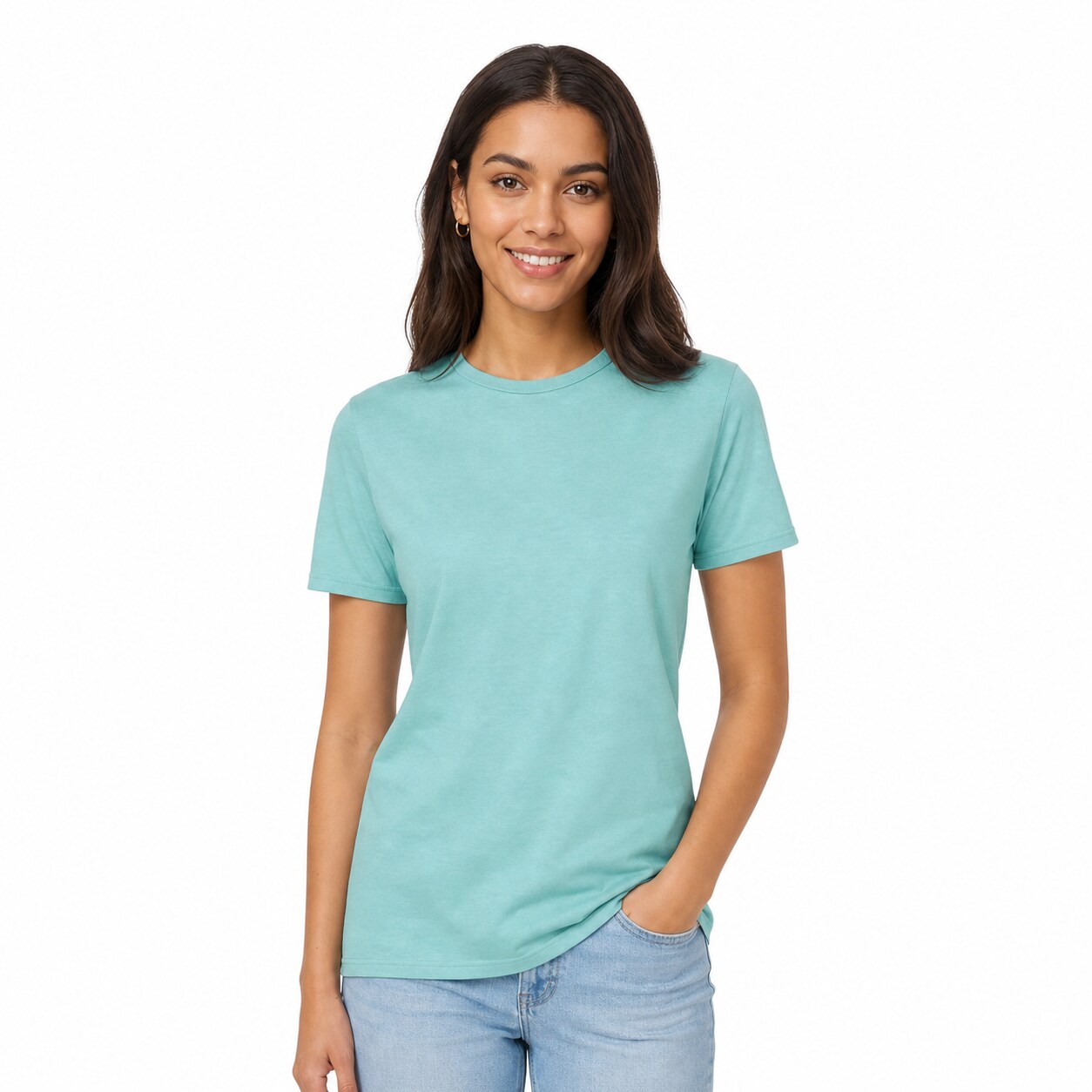 Vintage Wash Cotton Crewneck Short Sleeve Casual Wear T- Shirt