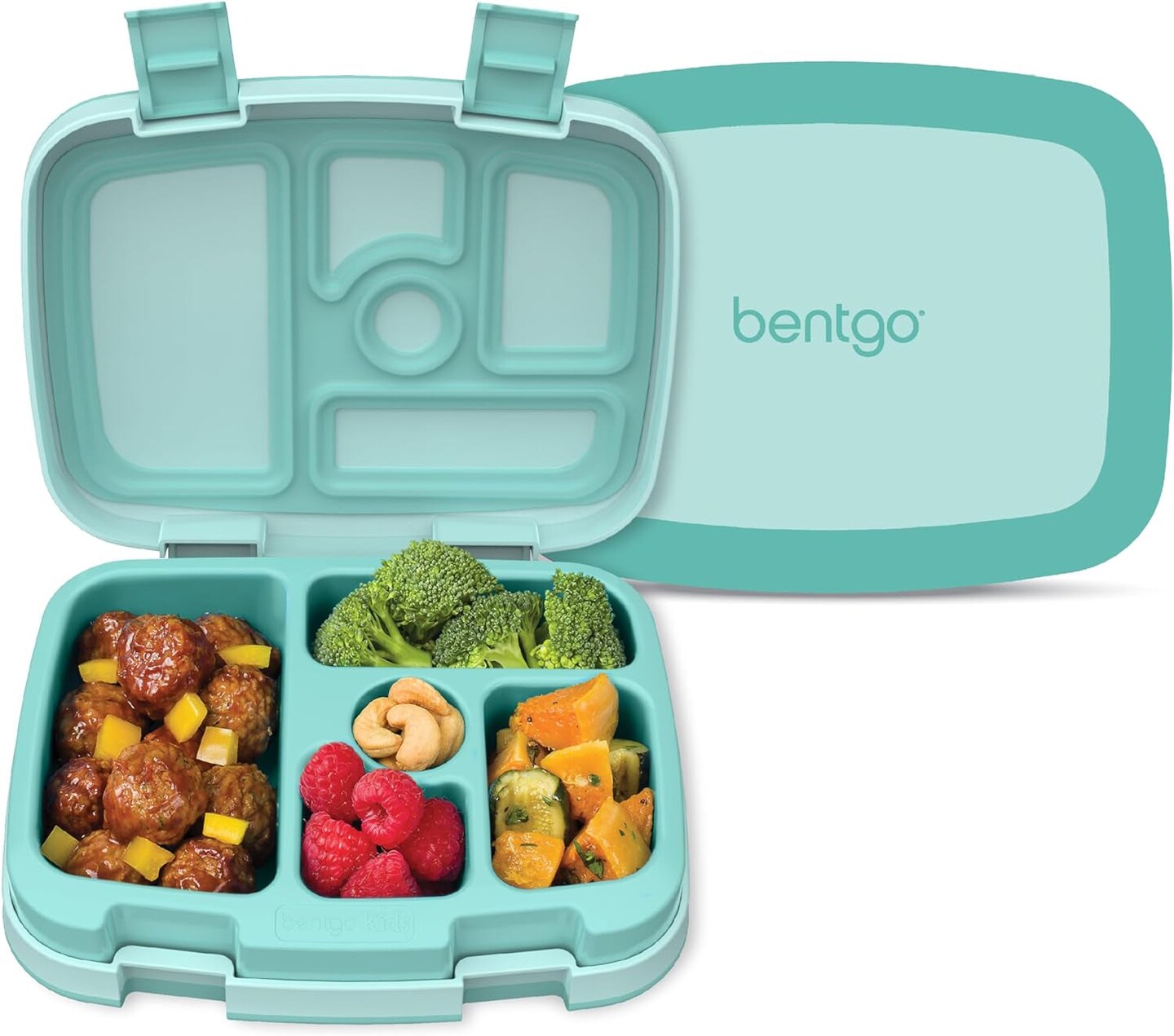 &#xAE; Kids Bento-Style 5-Compartment Leak-Proof Lunch Box - Ideal Portion Sizes for Ages 3 to 7 - Durable, Drop-Proof, Dishwasher Safe, Bpa-Free, &#x26; Made with Food-Safe Materials (Blue)