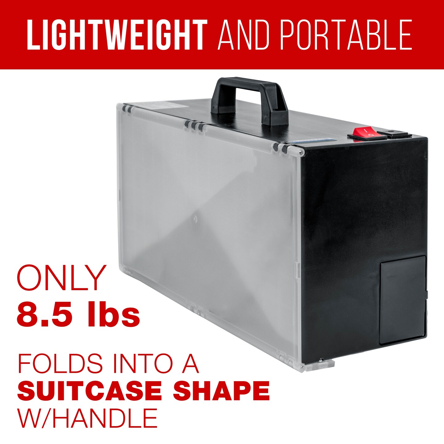 Portable Hobby Airbrush Spray Booth Kit with 7.5 in. Diameter Revolving Turntable (Exhaust Extension Hose Not Included)