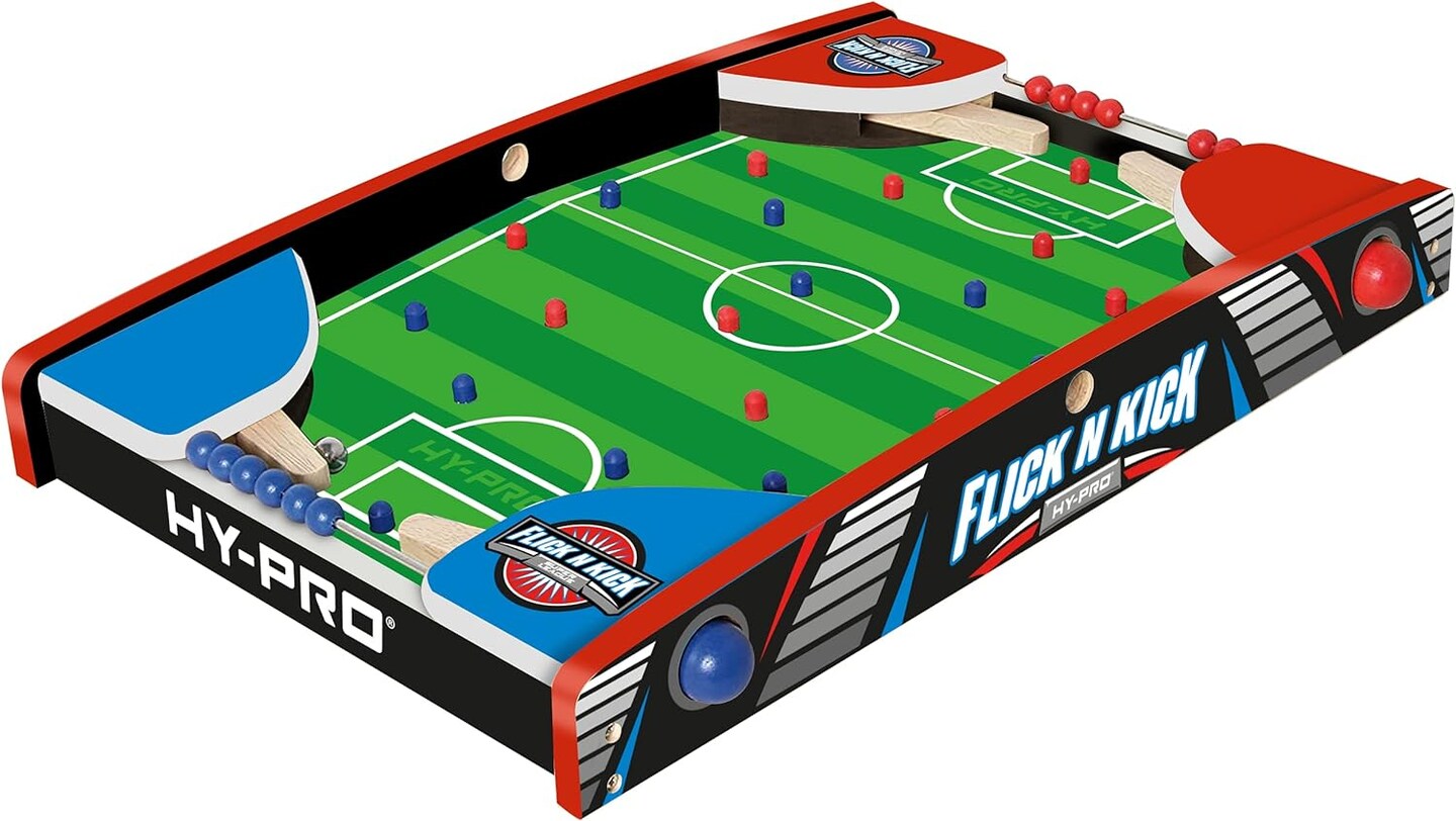Hy Pro Flick N Kick Table Pinball Game Toy - For Kids 5 Years and Up