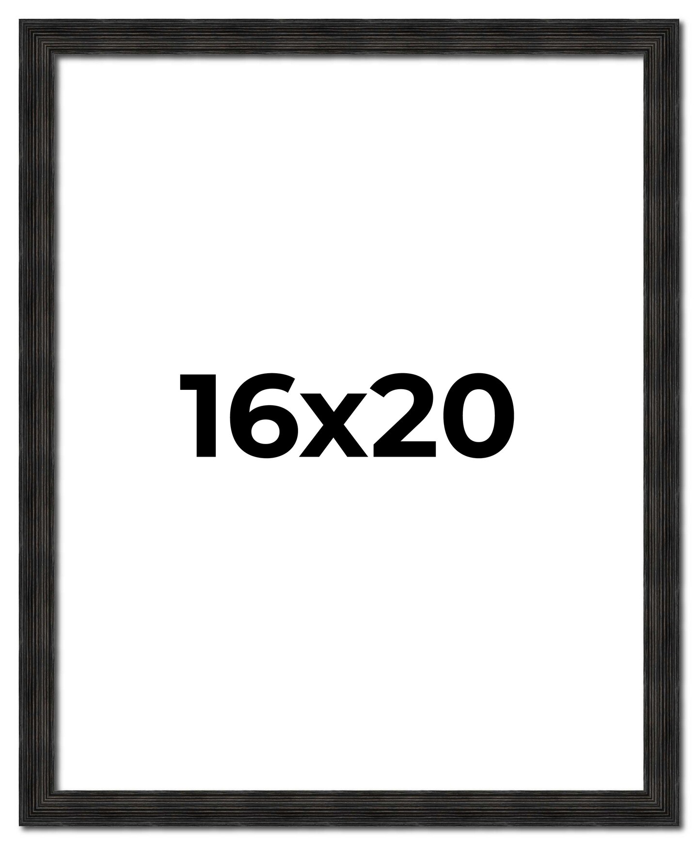16x20 Thin Barnwood Picture Frame with UV-Resistant Acrylic & Acid Free Backing, Available in 2 Paint Finishes - Grey and Black