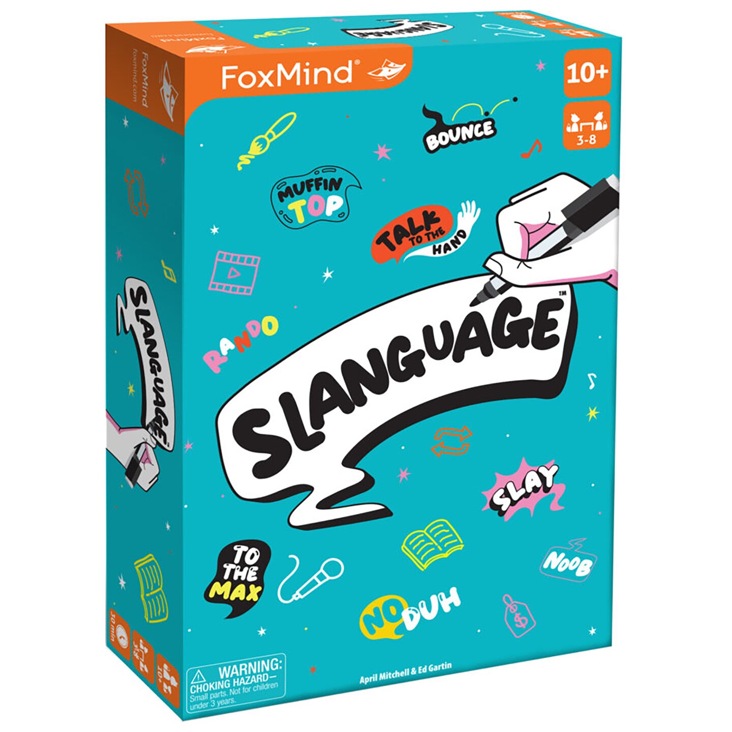 FoxMind: Slanguage - Word Card Game, 6 Categories, Quick Paced, Unconventional Fun Group Party Game, Family-Kids-Adults, Ages 10+, 3-8 Players, 30 Min