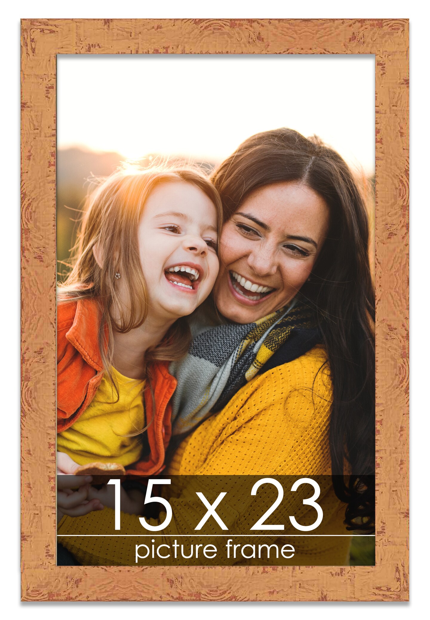 15x23 Shabby Chic Picture Frame with UV-Resistant Acrylic &#x26; Acid Free Backing, Available in 9 Finishes - Black, Blue, Brown, Green, Orange, Pink, Red, and White