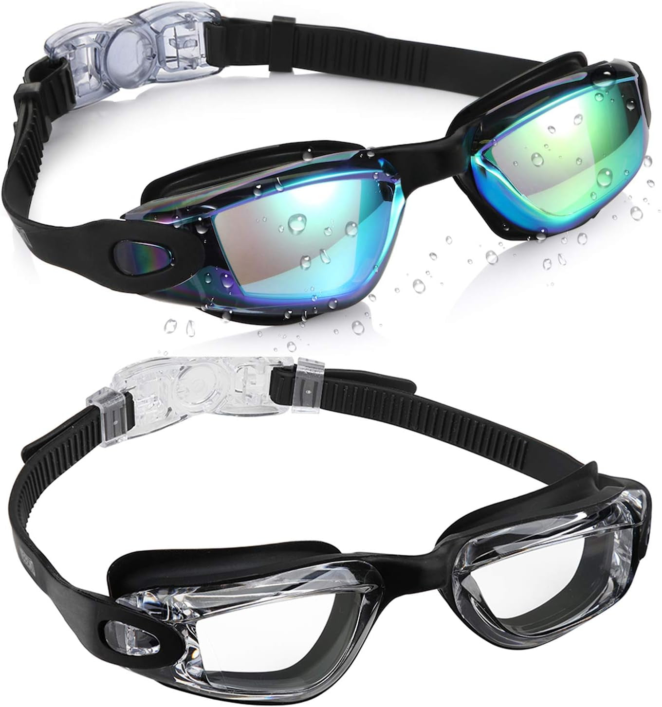 Kids Swim Goggles, Pack of 2 Swimming Goggles for Children Boys &#x26; Girls Age 3-14