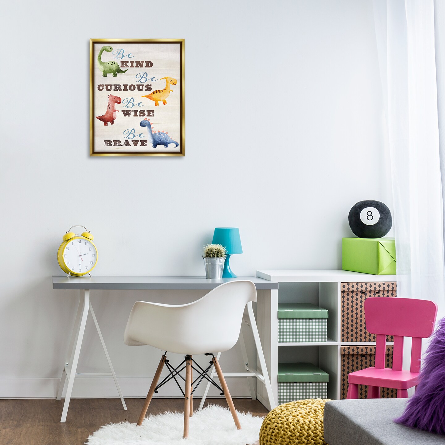 Stupell Industries Kind Curious Wise Dinosaurs Floating Frame By Susan Arnot