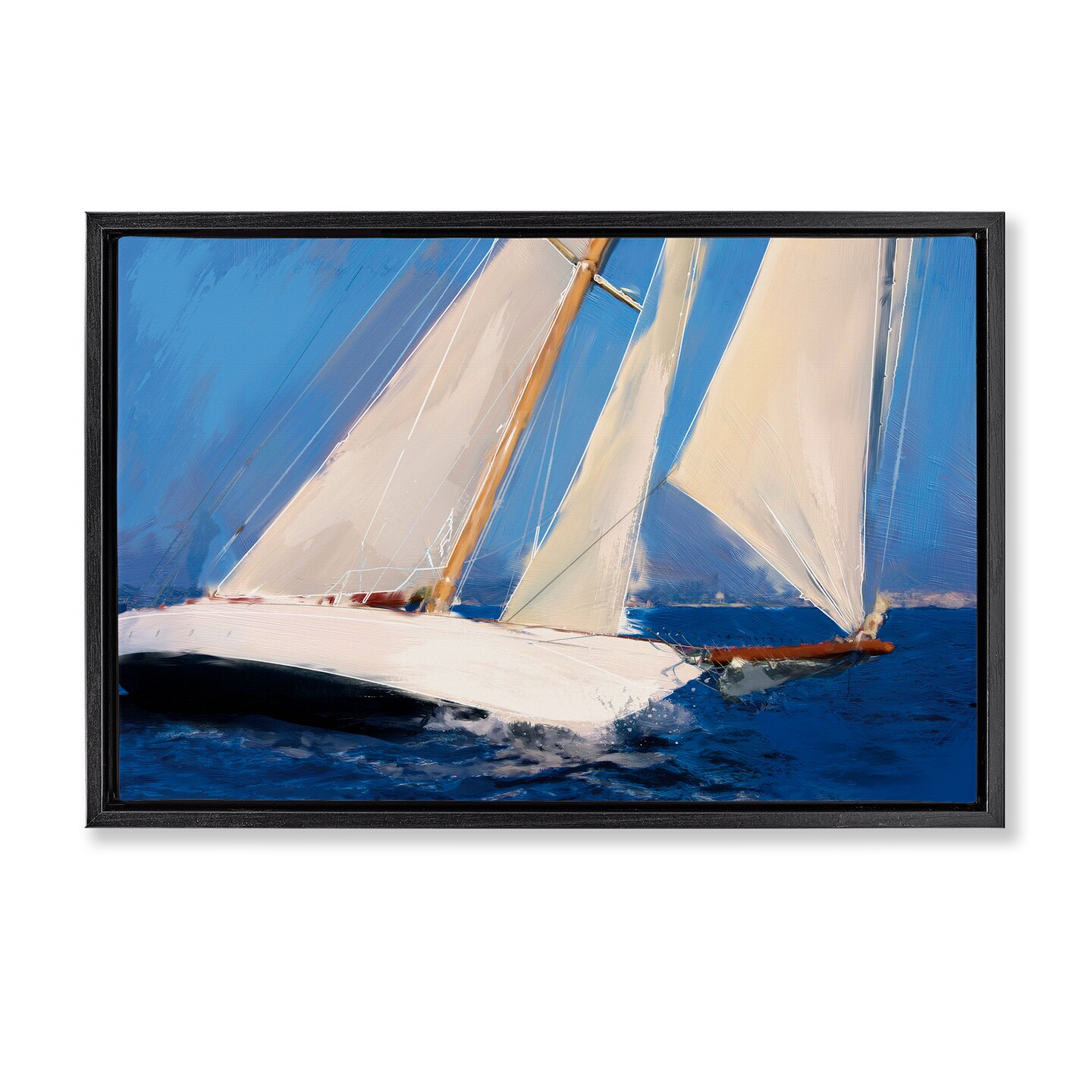 Stupell Industries Abstract Sailboats in Wind Floating Frame By Porter ...