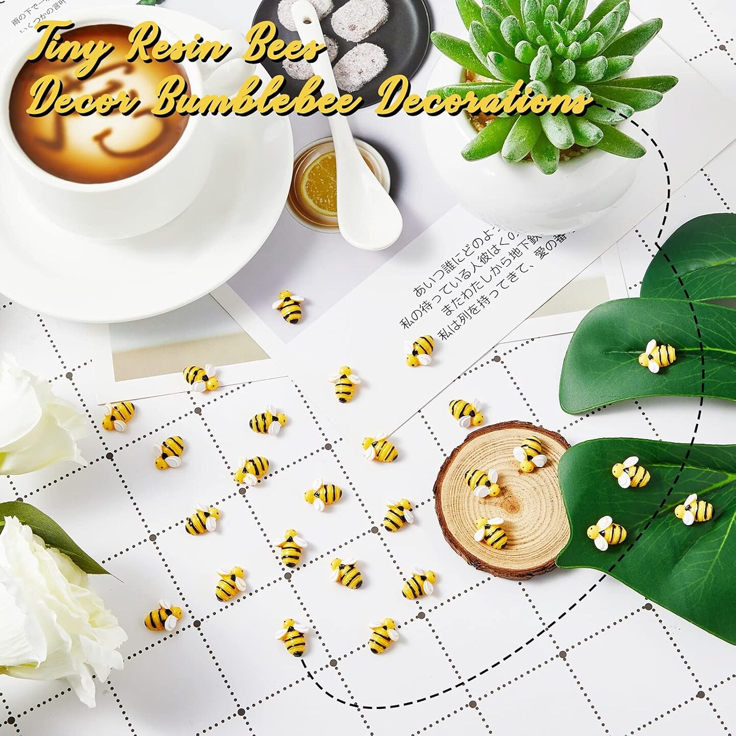 60 Pcs Tiny Resin Bees for Crafts Bulk Small Mini Plastic 3D Flatback Bee Charm Embellishments for Summer Honey Themed Decor Art DIY Crafts Home Decoration