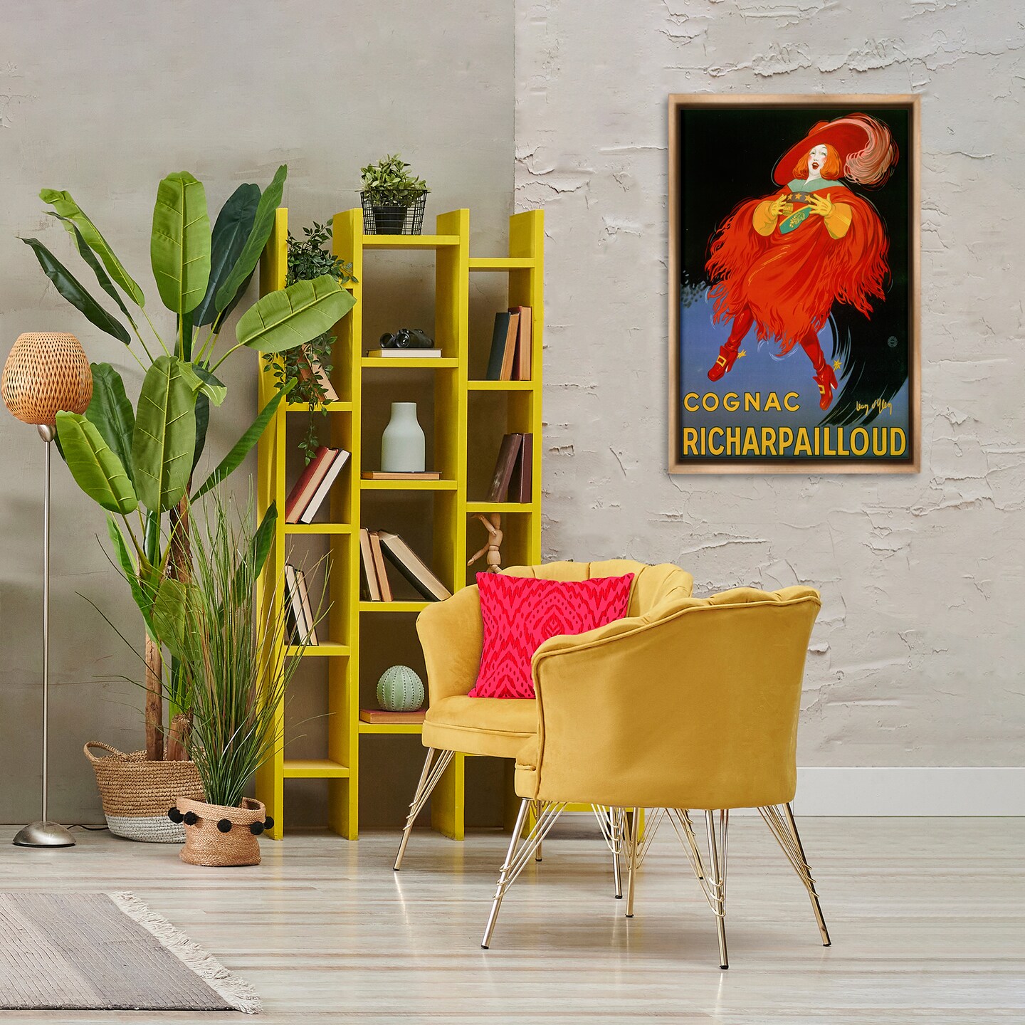 Stupell Industries Vintage Cognac Advertisement Floating Frame Design by Marcus Jules