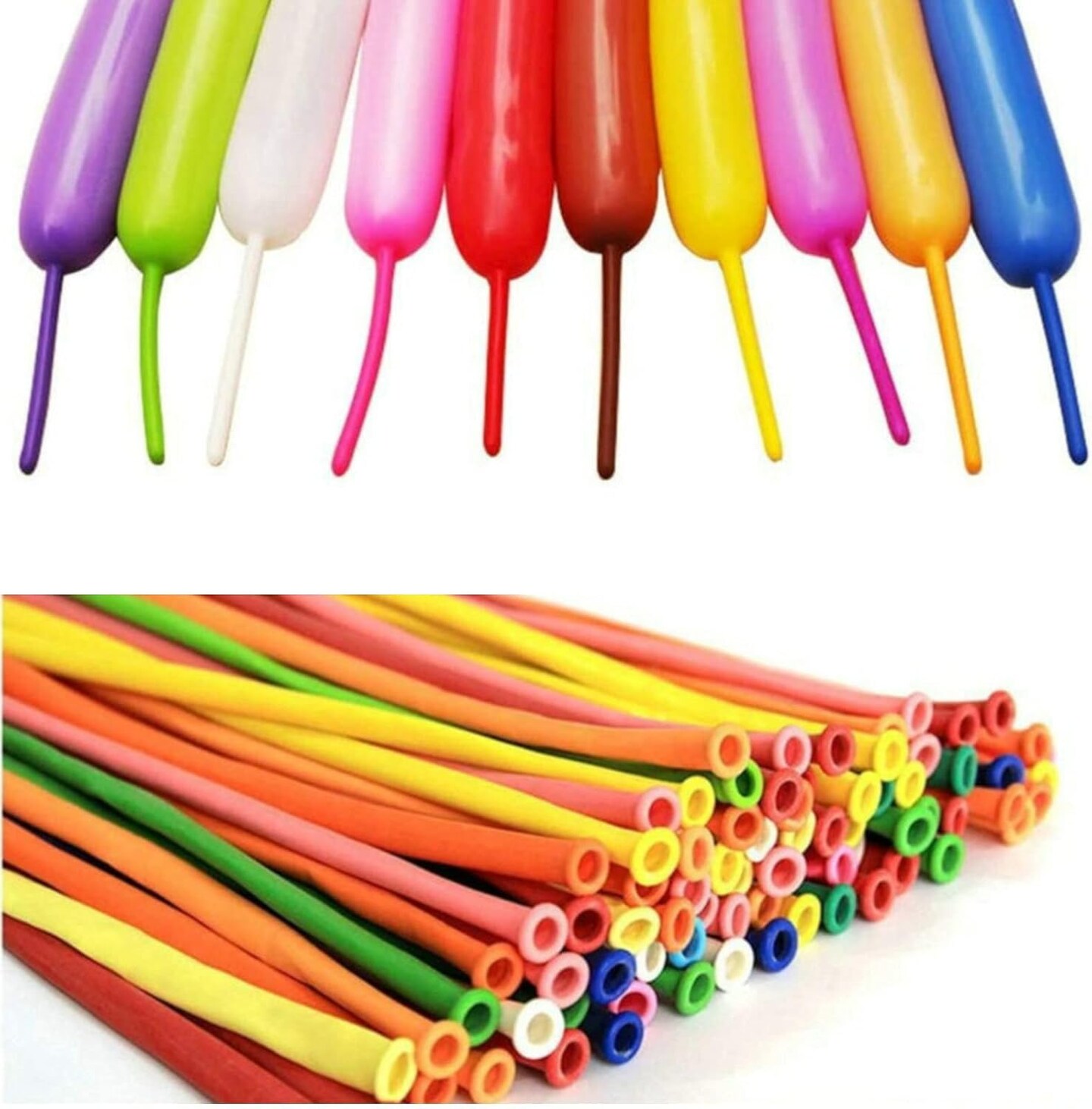 100pcs 260 Multi Long Balloons for Animal Modeling, Premium Quality Latex Twisting Balloons for Party Decorations