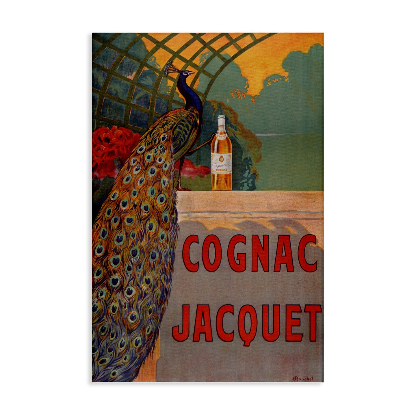 Stupell Industries Vintage Cognac &#x26; Peacock Canvas Design by Marcus Jules
