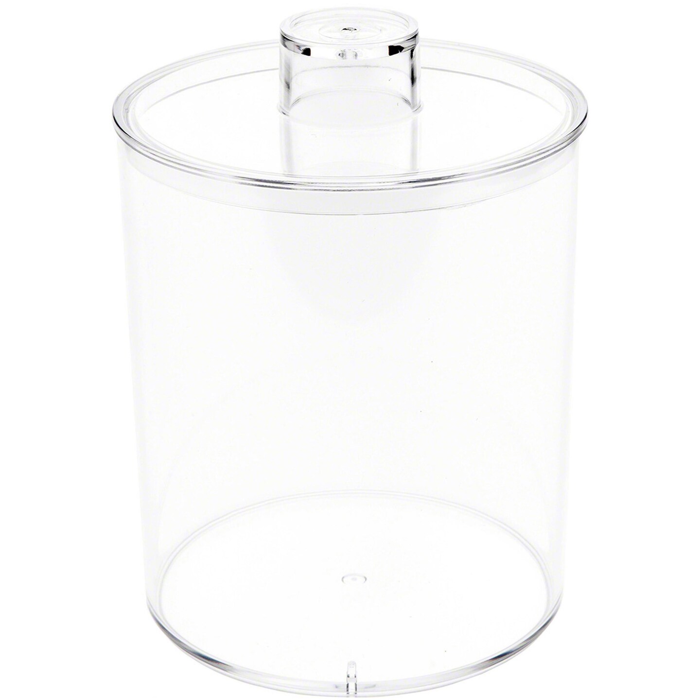 Pioneer Plastics 277C Clear Round Plastic Container with Lid, 4.0625" W x 4.75" H