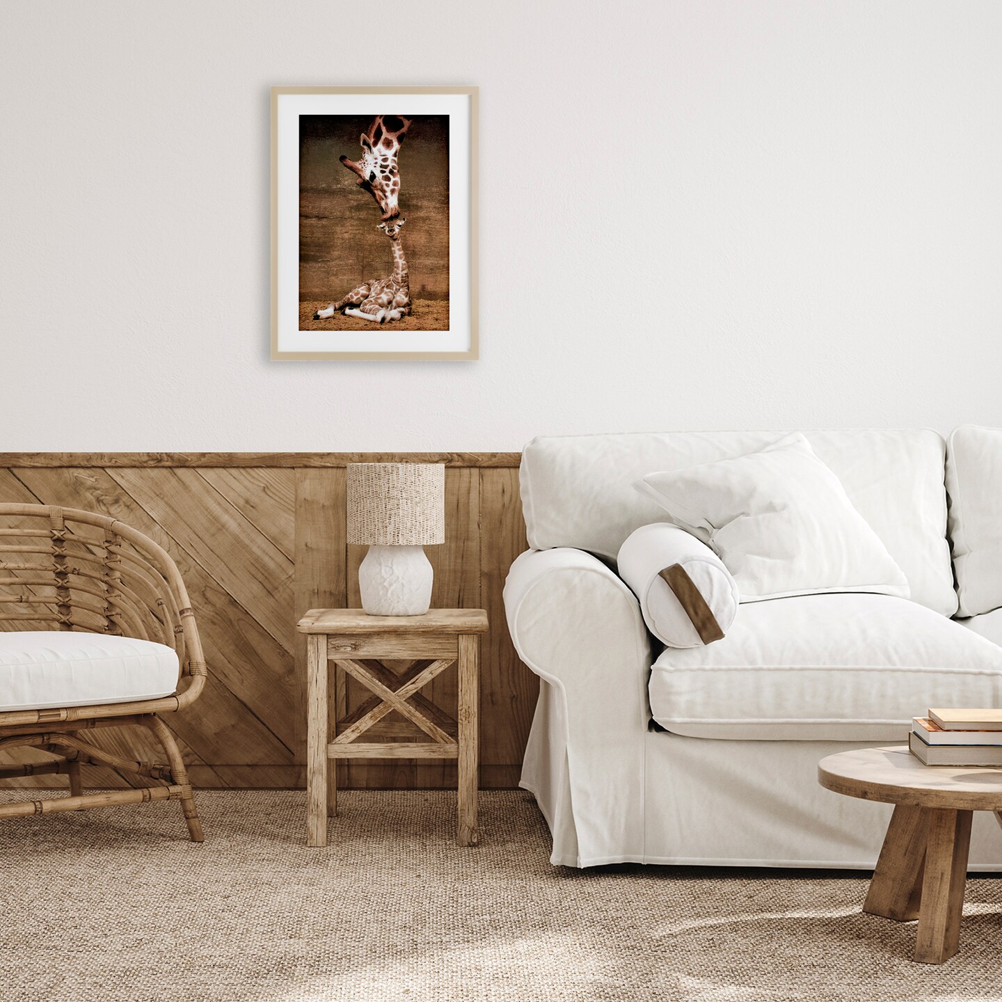 Stupell Industries Mother's Love Giraffes Framed Print Under Glass, design by Unknown