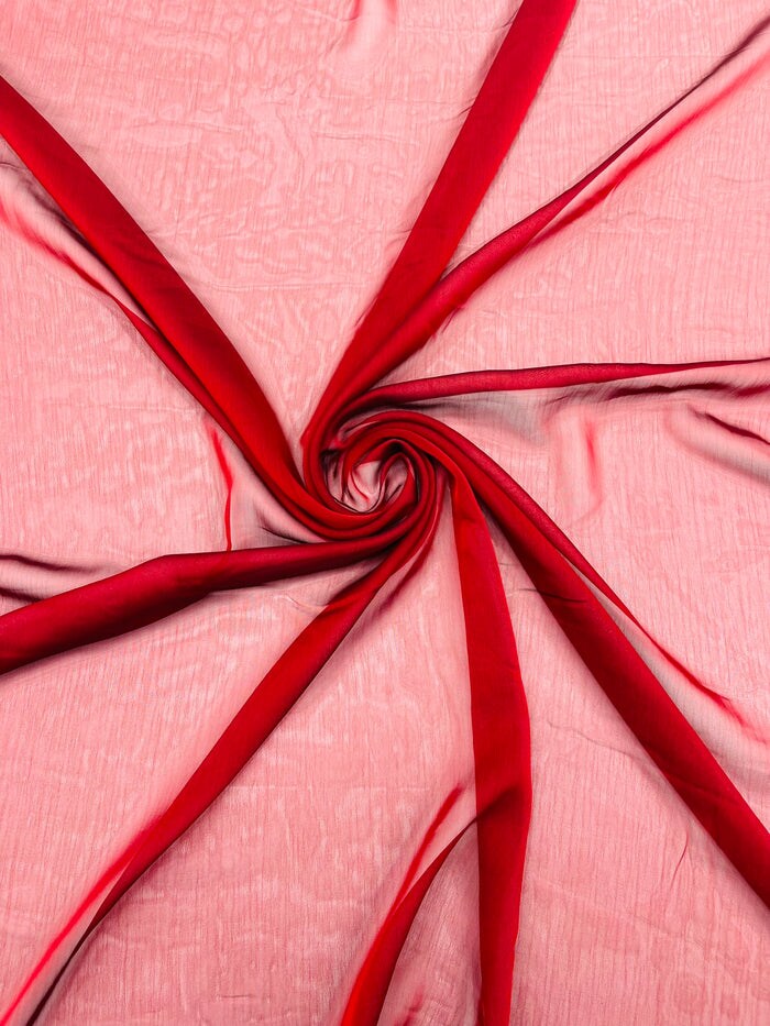 1 yard Two Tone Sheer Chiffon Fabric for Dresses Scarves Drapes Overlays Special Occasion