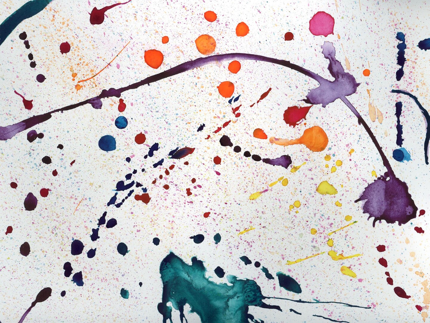 Original Abstract Splatter Watercolor Ink Painting on Hot Pressed Paper, Untitled 23, 9x12in, October 2024 product 2