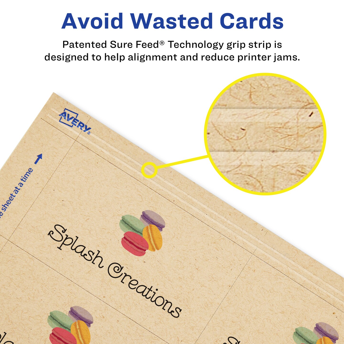 Avery Kraft Brown Business Cards with Sure Feed Technology, 2&#x22; x 3.5&#x22;, Laser/Inkjet, 150 Printable Business Cards, Also Great for Appointment Cards and Loyalty Cards (28311)